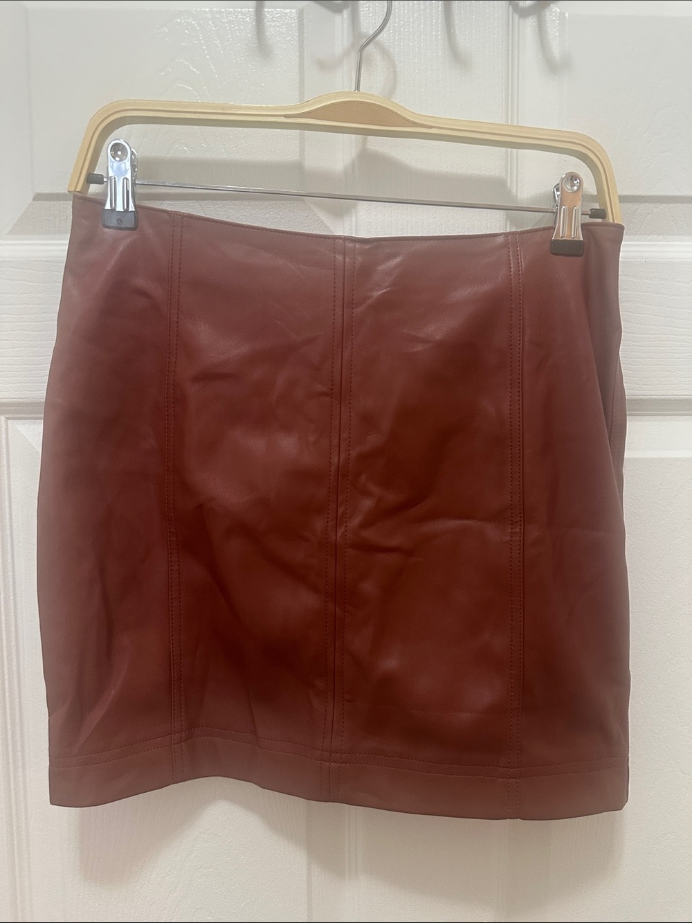 Free People Faux Leather Mini Skirt